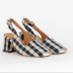 NEW Miista Canar Camping Heels Navy size 38